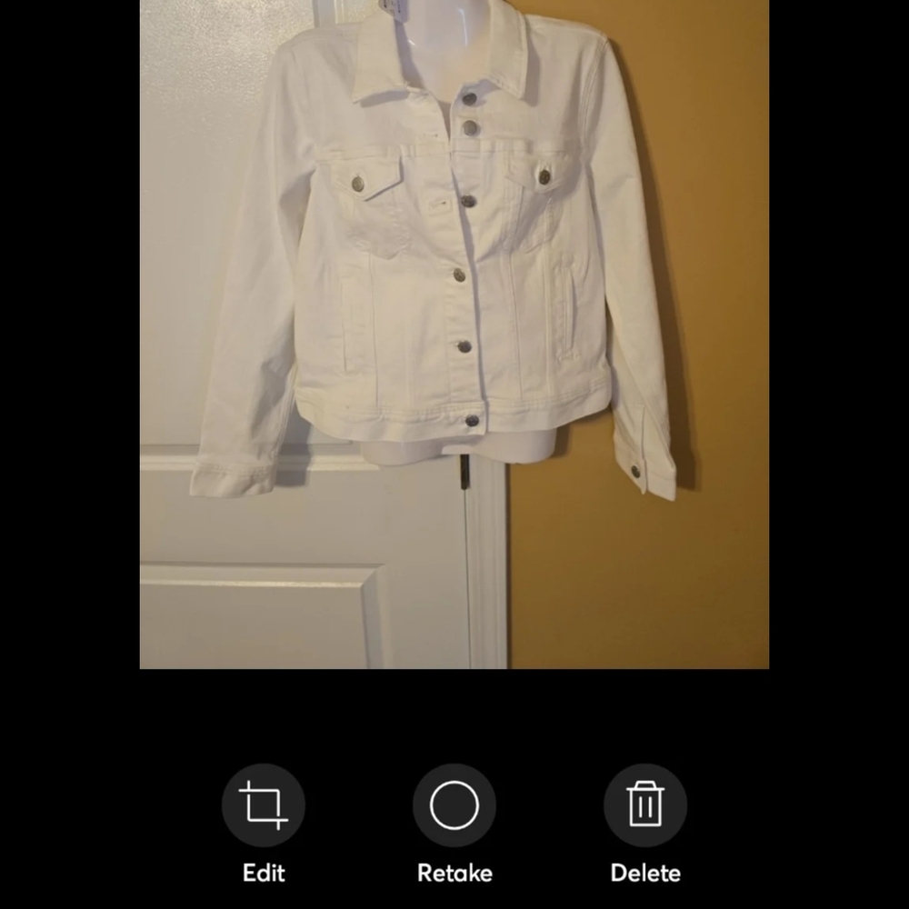 J. Crew Women's Crisp White Jean Jacket - Picture 3 of 6